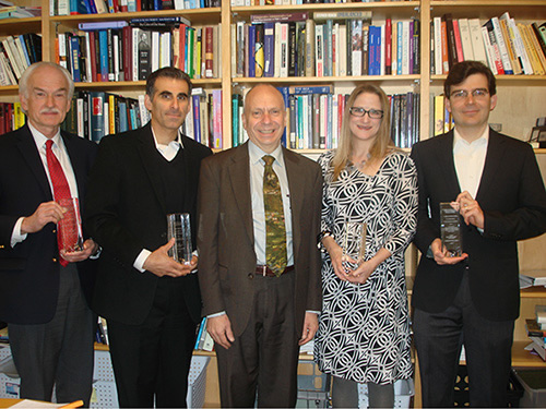 From left: Vladimir Alexandrov, Alan Mikhail, Ian Shapiro, Jennifer Van Vleck, and Fabian Drixler