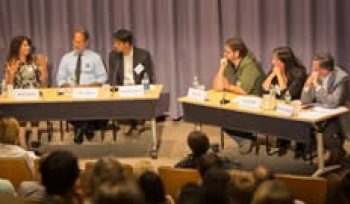 Panel at a conference